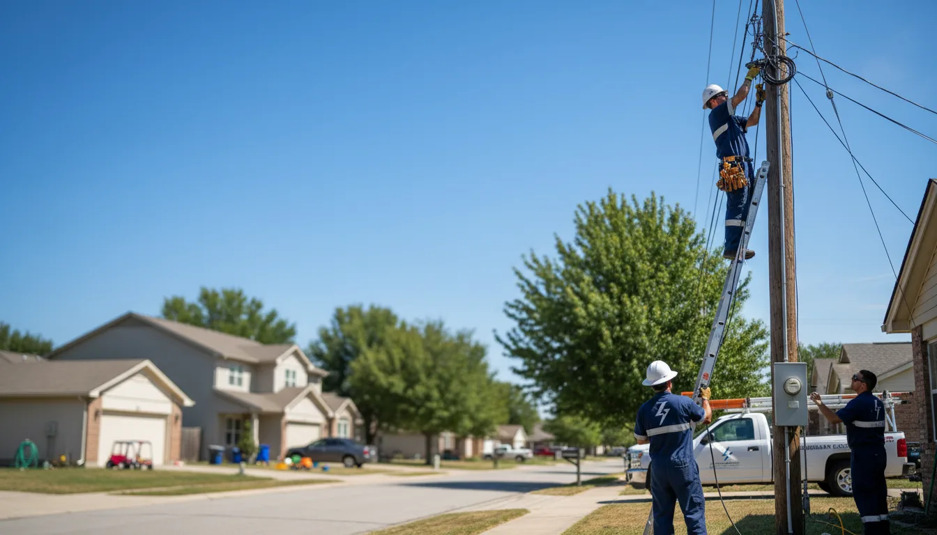 Residential electrician providing installation services in Bellaire, TX